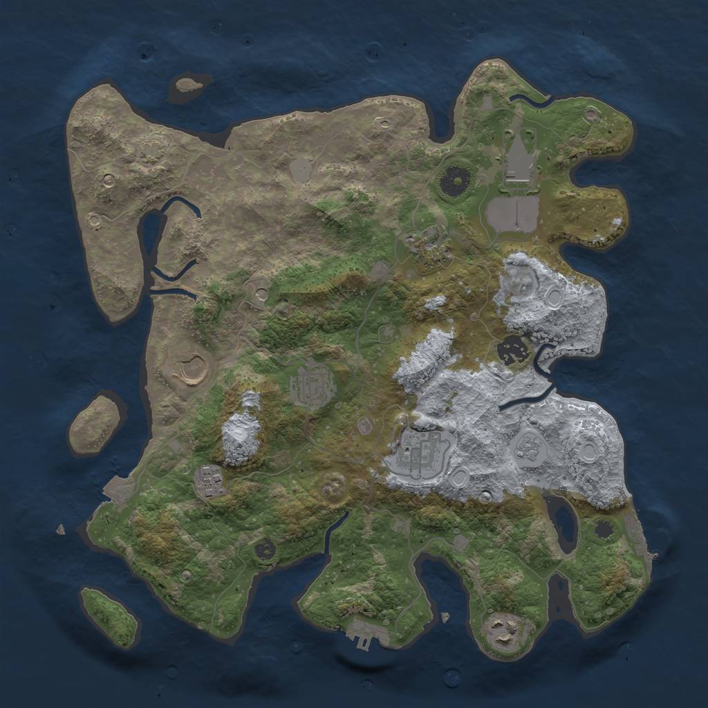 Rust Map: Procedural Map, Size: 3560, Seed: 20221006, 16 Monuments