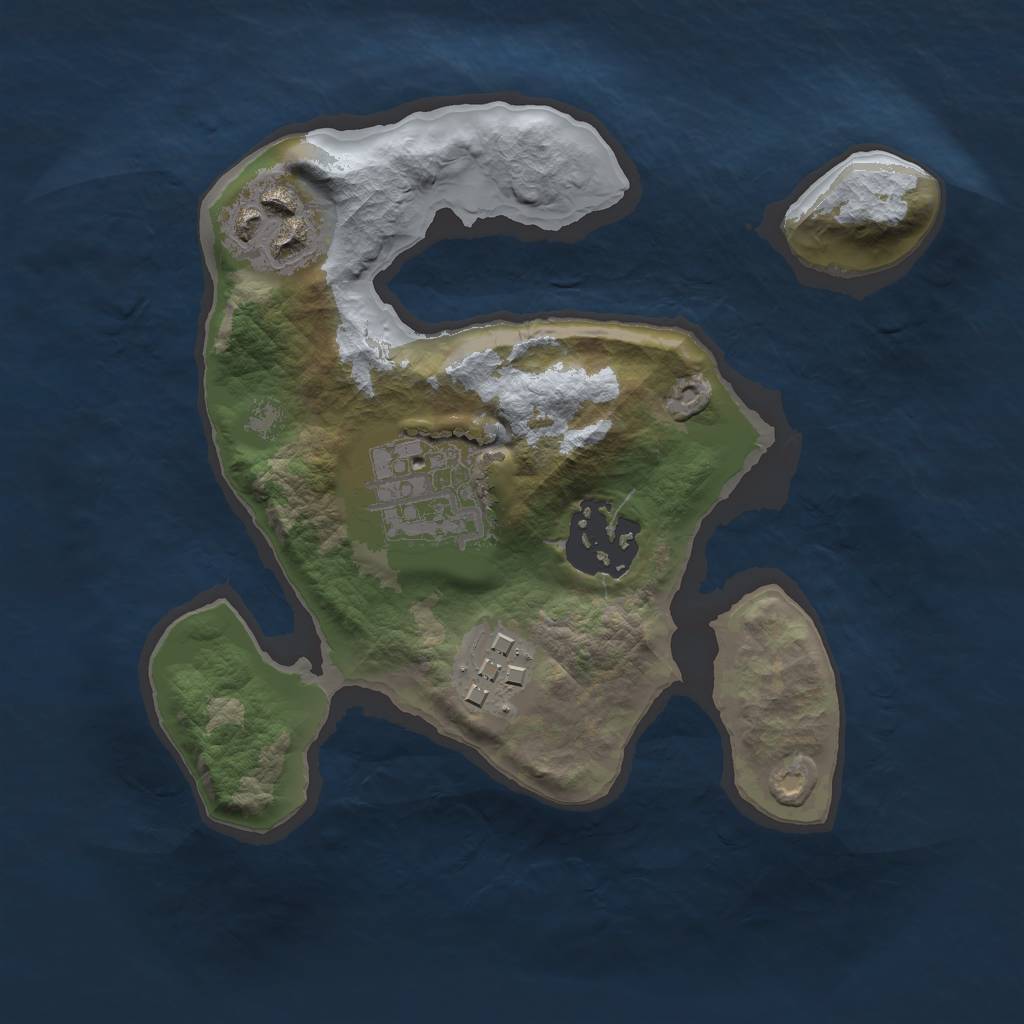 Rust Map: Barren, Size: 2000, Seed: 1234321, 6 Monuments