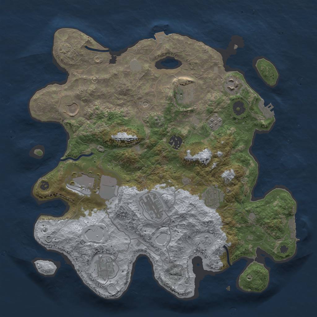Rust Map: Procedural Map, Size: 3560, Seed: 20221208, 17 Monuments