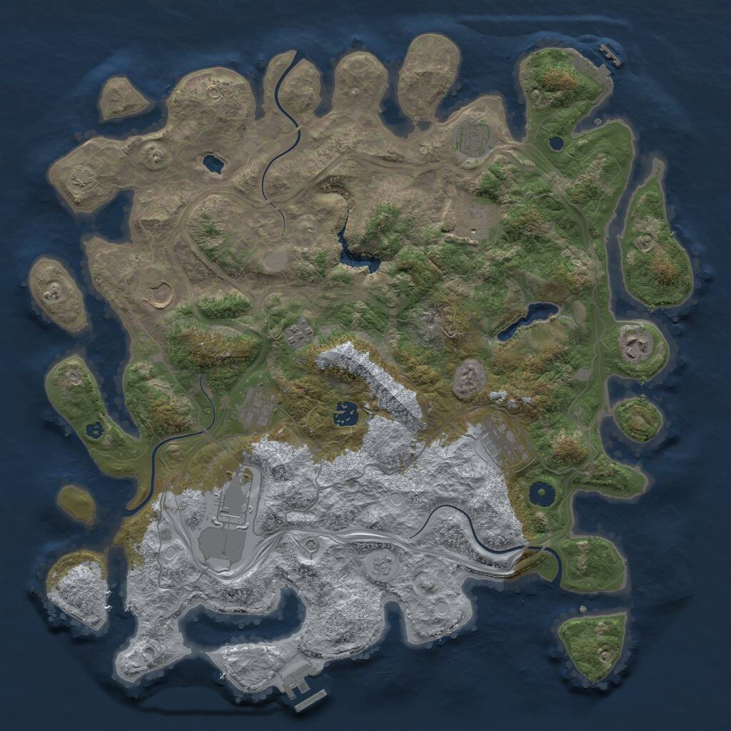 Rust Map: Procedural Map, Size: 4250, Seed: 2912001, 15 Monuments