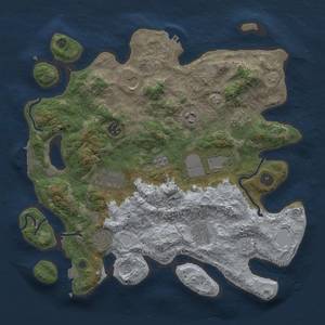 Thumbnail Rust Map: Procedural Map, Size: 3700, Seed: 480681431, 17 Monuments