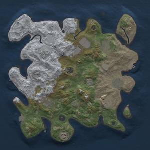 Thumbnail Rust Map: Procedural Map, Size: 3500, Seed: 94408767, 17 Monuments