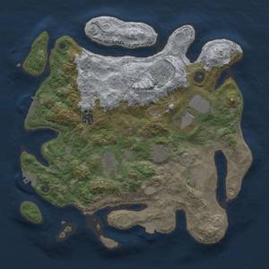 Thumbnail Rust Map: Procedural Map, Size: 3500, Seed: 92983441, 15 Monuments