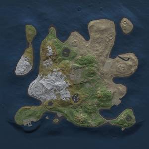 Thumbnail Rust Map: Procedural Map, Size: 2600, Seed: 448, 9 Monuments