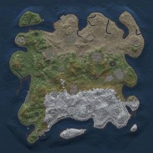 Thumbnail Rust Map: Procedural Map, Size: 3700, Seed: 571304143, 17 Monuments