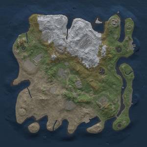 Thumbnail Rust Map: Procedural Map, Size: 3500, Seed: 168664709, 16 Monuments