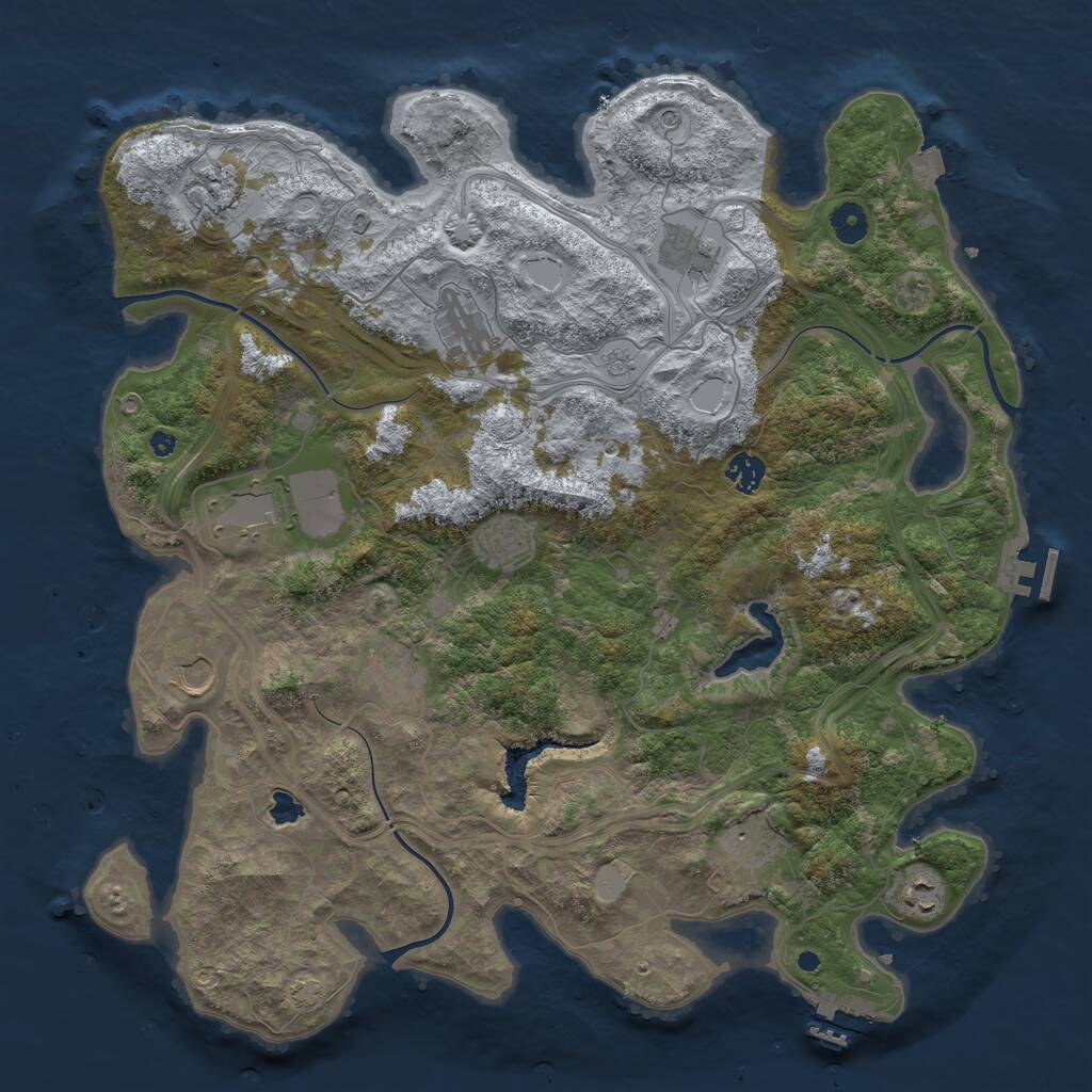 Rust Map: Procedural Map, Size: 4250, Seed: 1872236528, 16 Monuments