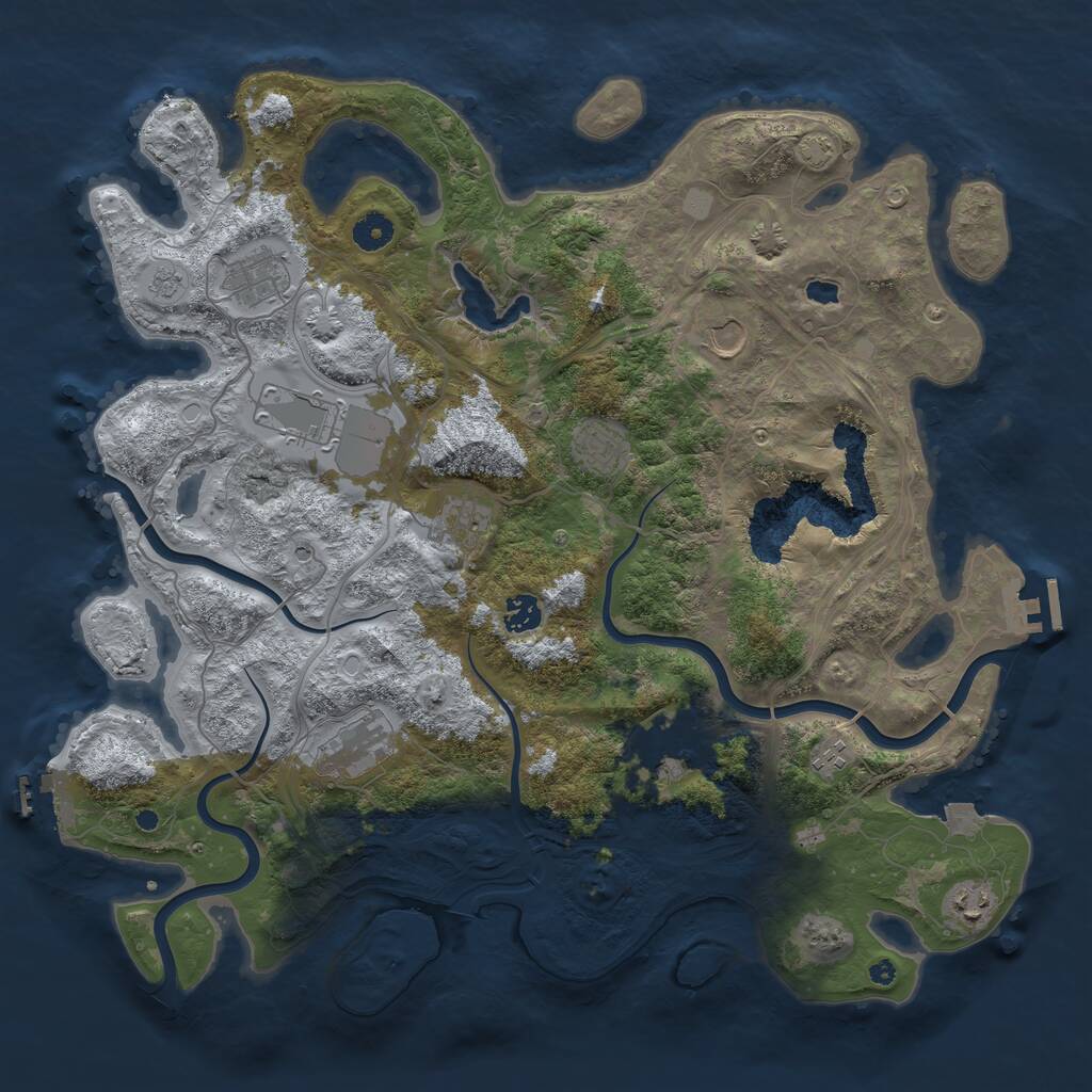 Rust Map: Procedural Map, Size: 4250, Seed: 1605681329, 16 Monuments