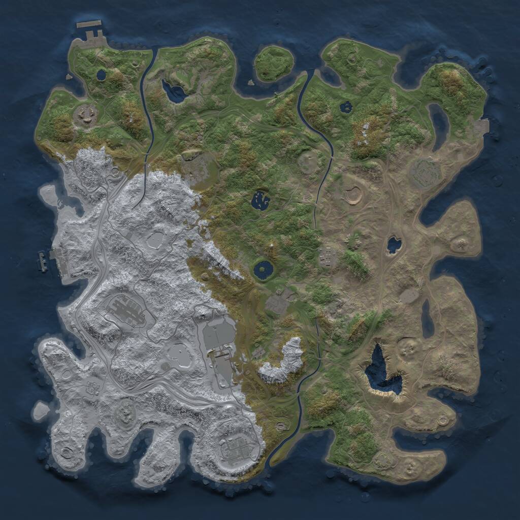 Rust Map: Procedural Map, Size: 4250, Seed: 8102023, 16 Monuments