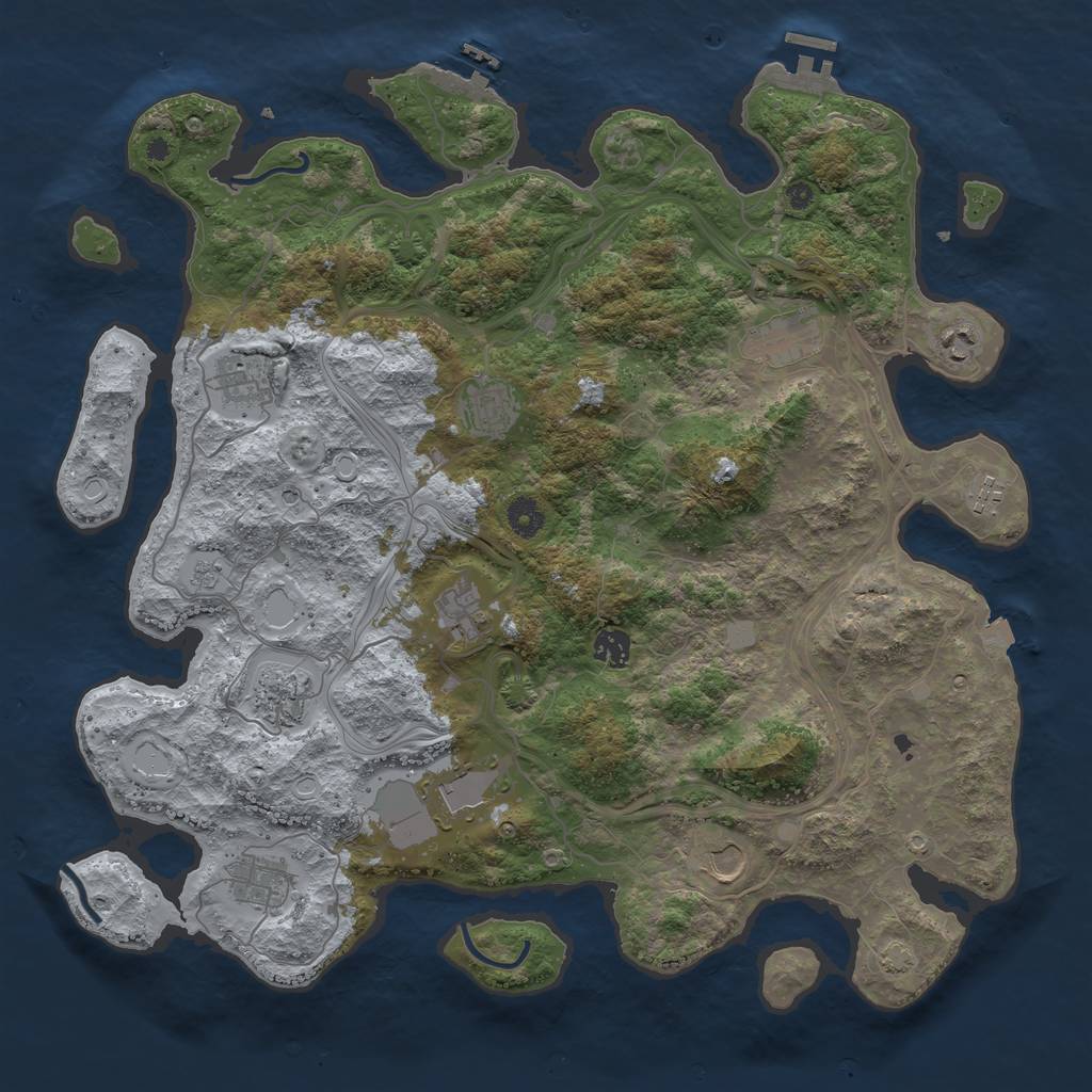 Rust Map: Procedural Map, Size: 4250, Seed: 357097815, 19 Monuments