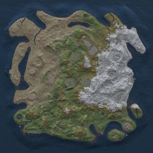 Thumbnail Rust Map: Procedural Map, Size: 4250, Seed: 421506808, 19 Monuments