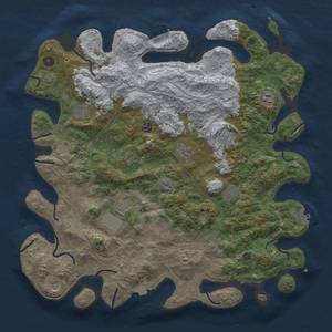 Thumbnail Rust Map: Procedural Map, Size: 4500, Seed: 2143057635, 19 Monuments