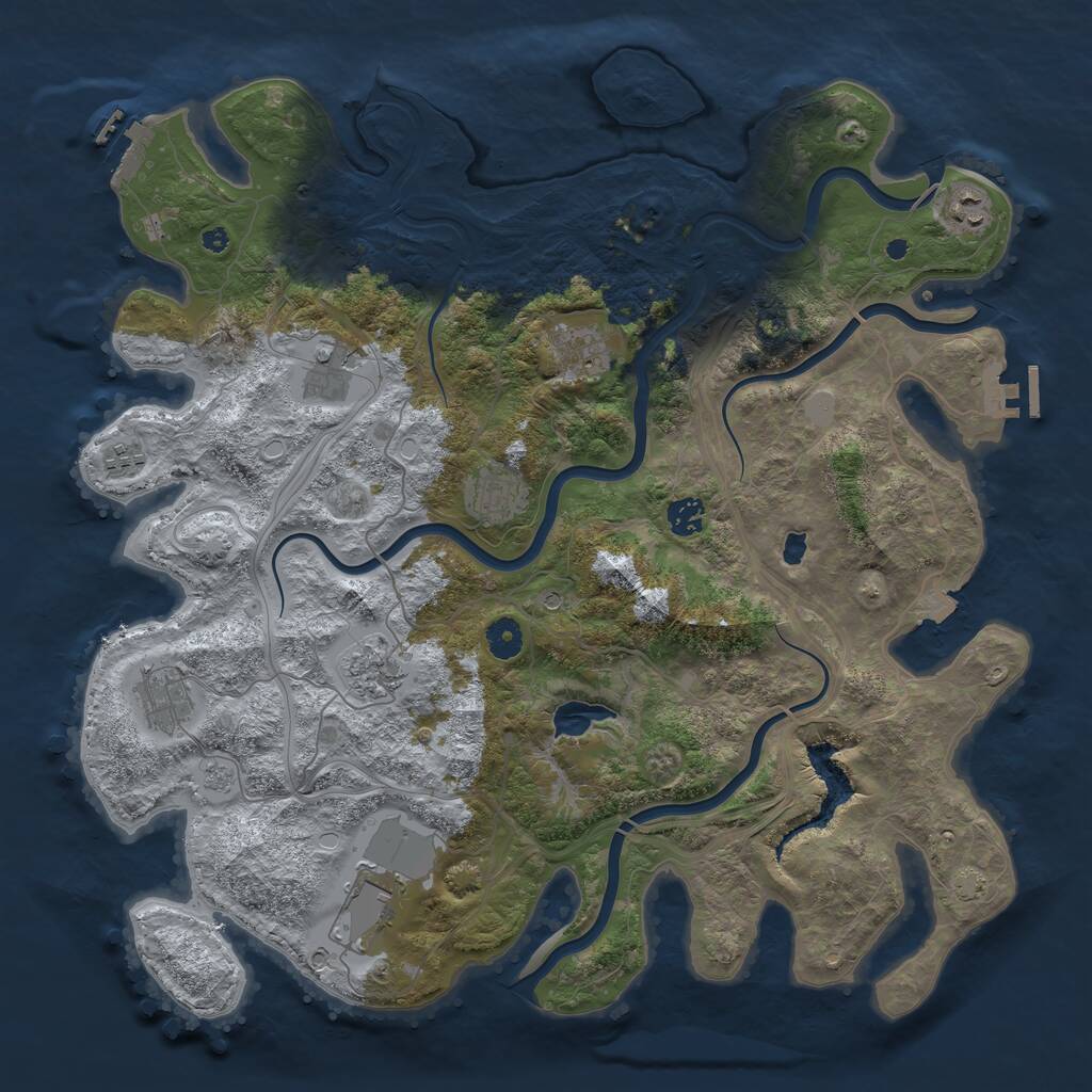 Rust Map: Procedural Map, Size: 4250, Seed: 88453265, 15 Monuments