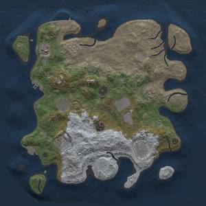 Thumbnail Rust Map: Procedural Map, Size: 3500, Seed: 3242366, 16 Monuments