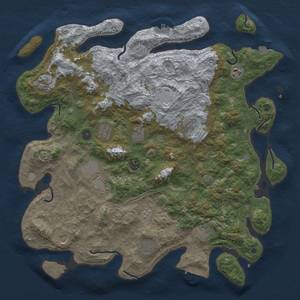 Thumbnail Rust Map: Procedural Map, Size: 4500, Seed: 1498645262, 19 Monuments