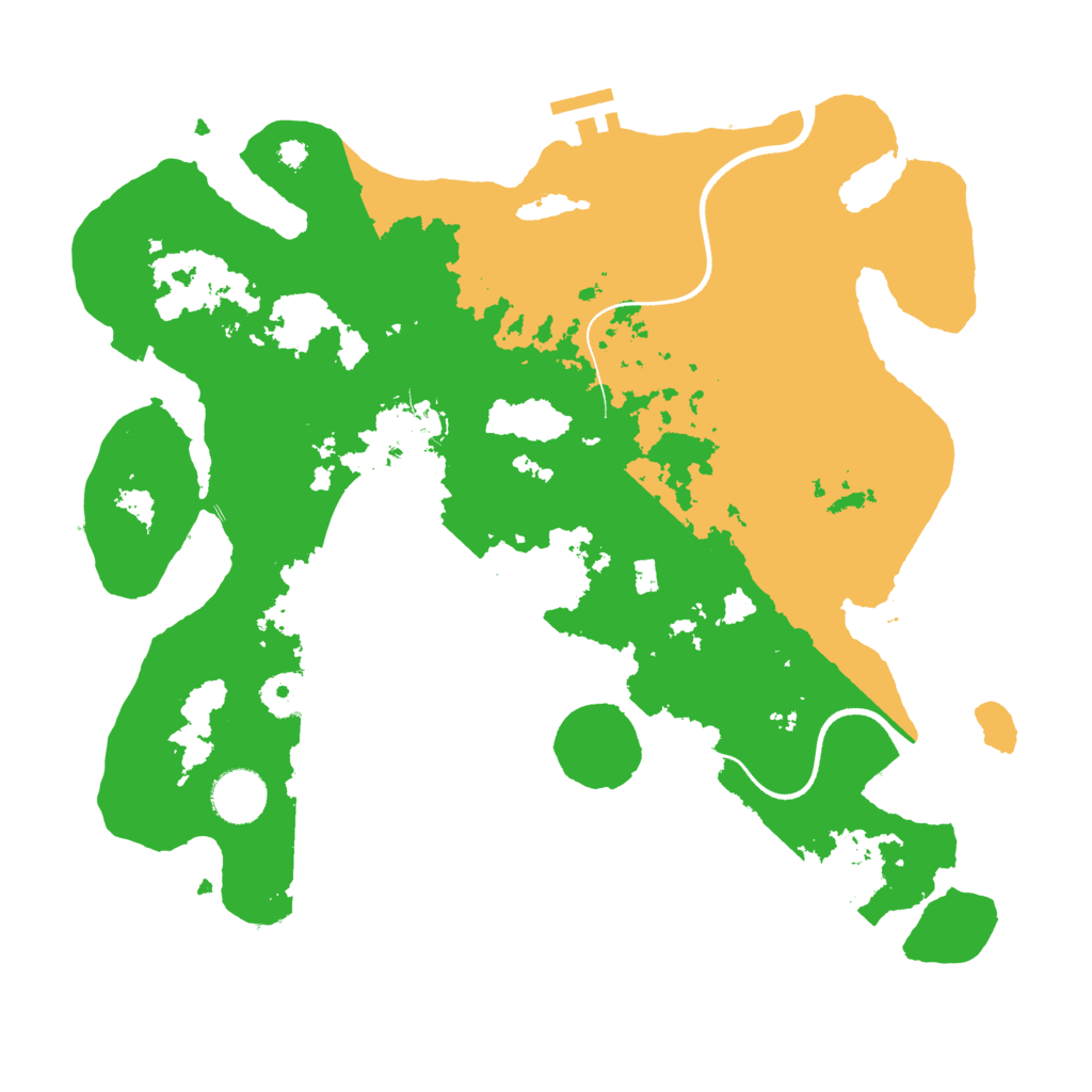 Biome Rust Map: Procedural Map, Size: 3500, Seed: 97542168