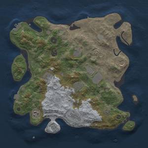 Thumbnail Rust Map: Procedural Map, Size: 3500, Seed: 97542168, 17 Monuments