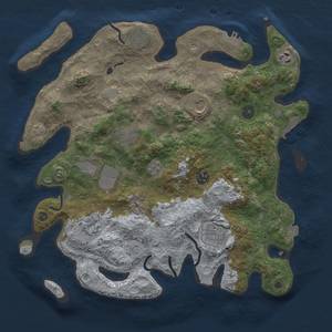 Thumbnail Rust Map: Procedural Map, Size: 3700, Seed: 1832861137, 17 Monuments