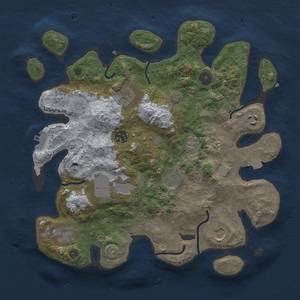 Thumbnail Rust Map: Procedural Map, Size: 3500, Seed: 541819636, 15 Monuments