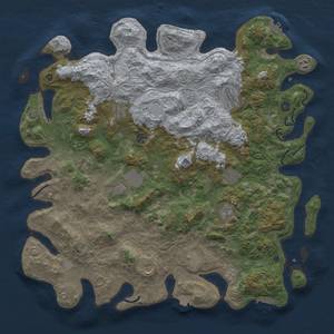 Thumbnail Rust Map: Procedural Map, Size: 4800, Seed: 258131931, 19 Monuments