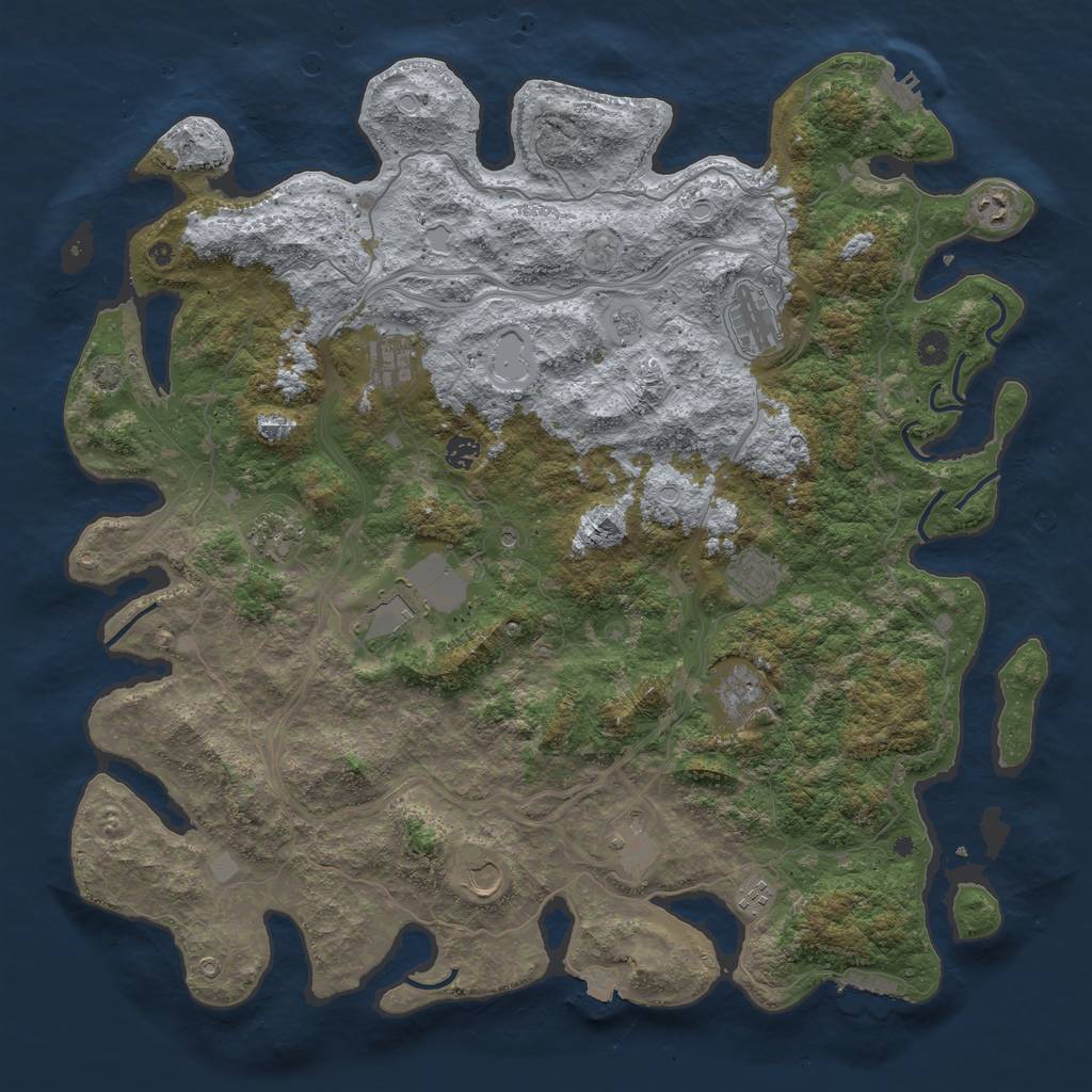 Rust Map: Procedural Map, Size: 4800, Seed: 258131931, 19 Monuments