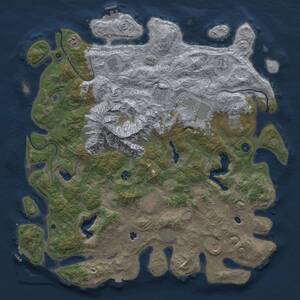 Thumbnail Rust Map: Procedural Map, Size: 5000, Seed: 918018, 17 Monuments