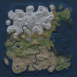 Thumbnail Rust Map: Procedural Map, Size: 4500, Seed: 459886482, 17 Monuments