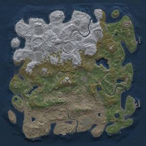 Thumbnail Rust Map: Procedural Map, Size: 4500, Seed: 459886482, 17 Monuments