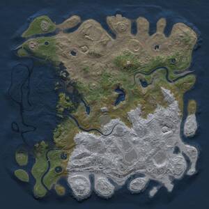 Thumbnail Rust Map: Procedural Map, Size: 4500, Seed: 71236533, 15 Monuments