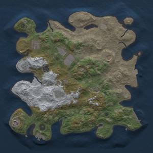 Thumbnail Rust Map: Procedural Map, Size: 3500, Seed: 1820979976, 15 Monuments