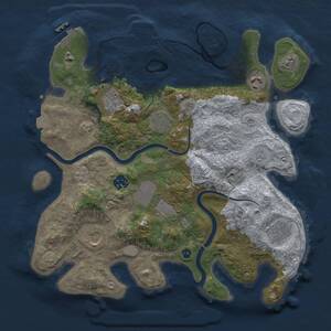 Thumbnail Rust Map: Procedural Map, Size: 3500, Seed: 4082023, 14 Monuments