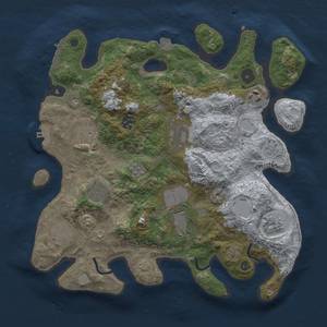 Thumbnail Rust Map: Procedural Map, Size: 3500, Seed: 4082023, 17 Monuments