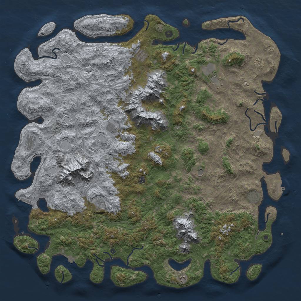 Rust Map: Procedural Map, Size: 6000, Seed: 19912, 19 Monuments