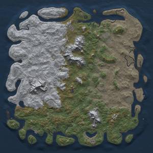 Thumbnail Rust Map: Procedural Map, Size: 6000, Seed: 19912, 19 Monuments