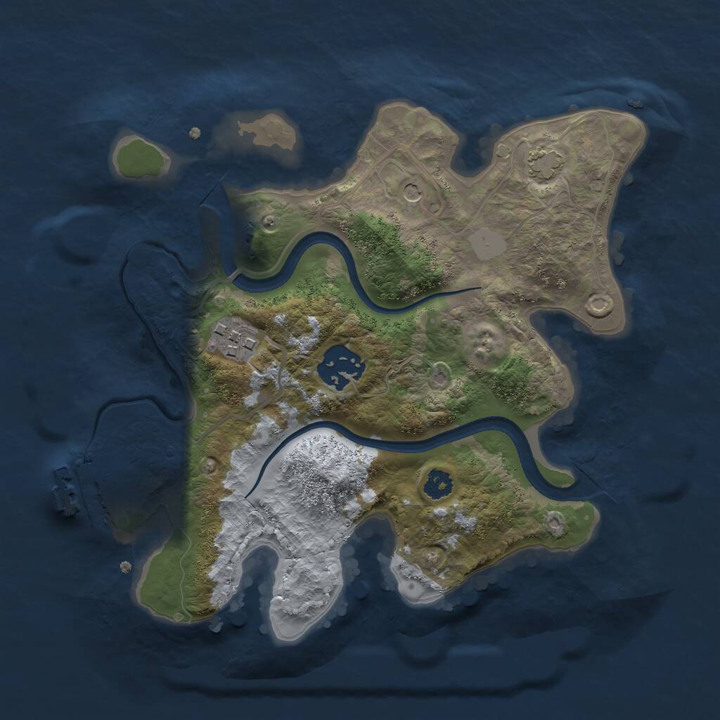 Rust Map: Procedural Map, Size: 2500, Seed: 882010897, 6 Monuments
