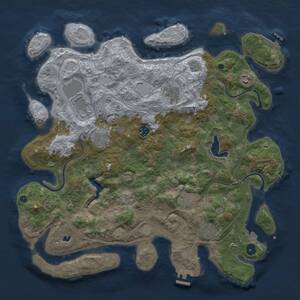 Thumbnail Rust Map: Procedural Map, Size: 4250, Seed: 48, 14 Monuments