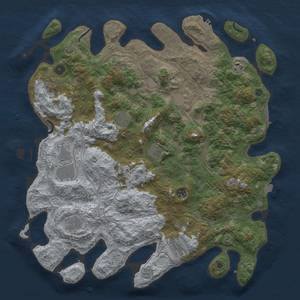 Thumbnail Rust Map: Procedural Map, Size: 4500, Seed: 595345677, 18 Monuments