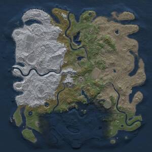Thumbnail Rust Map: Procedural Map, Size: 5000, Seed: 813167887, 16 Monuments