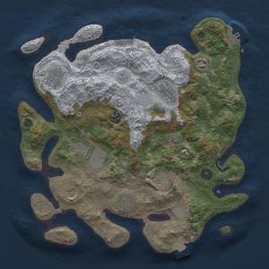 Thumbnail Rust Map: Procedural Map, Size: 3500, Seed: 76534536, 16 Monuments