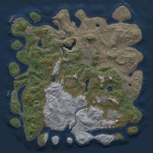 Thumbnail Rust Map: Procedural Map, Size: 4500, Seed: 994017367, 15 Monuments
