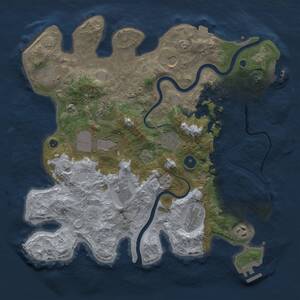 Thumbnail Rust Map: Procedural Map, Size: 3750, Seed: 811826, 15 Monuments