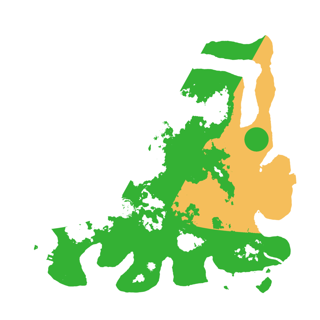 Biome Rust Map: Procedural Map, Size: 3500, Seed: 1984007