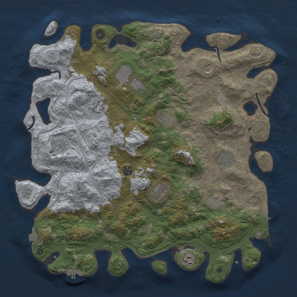 Rust Map: Procedural Map, Size: 4500, Seed: 78956247, 19 Monuments