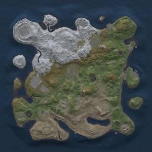 Thumbnail Rust Map: Procedural Map, Size: 3500, Seed: 4079953, 17 Monuments