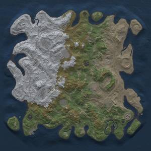 Thumbnail Rust Map: Procedural Map, Size: 4400, Seed: 558822, 19 Monuments