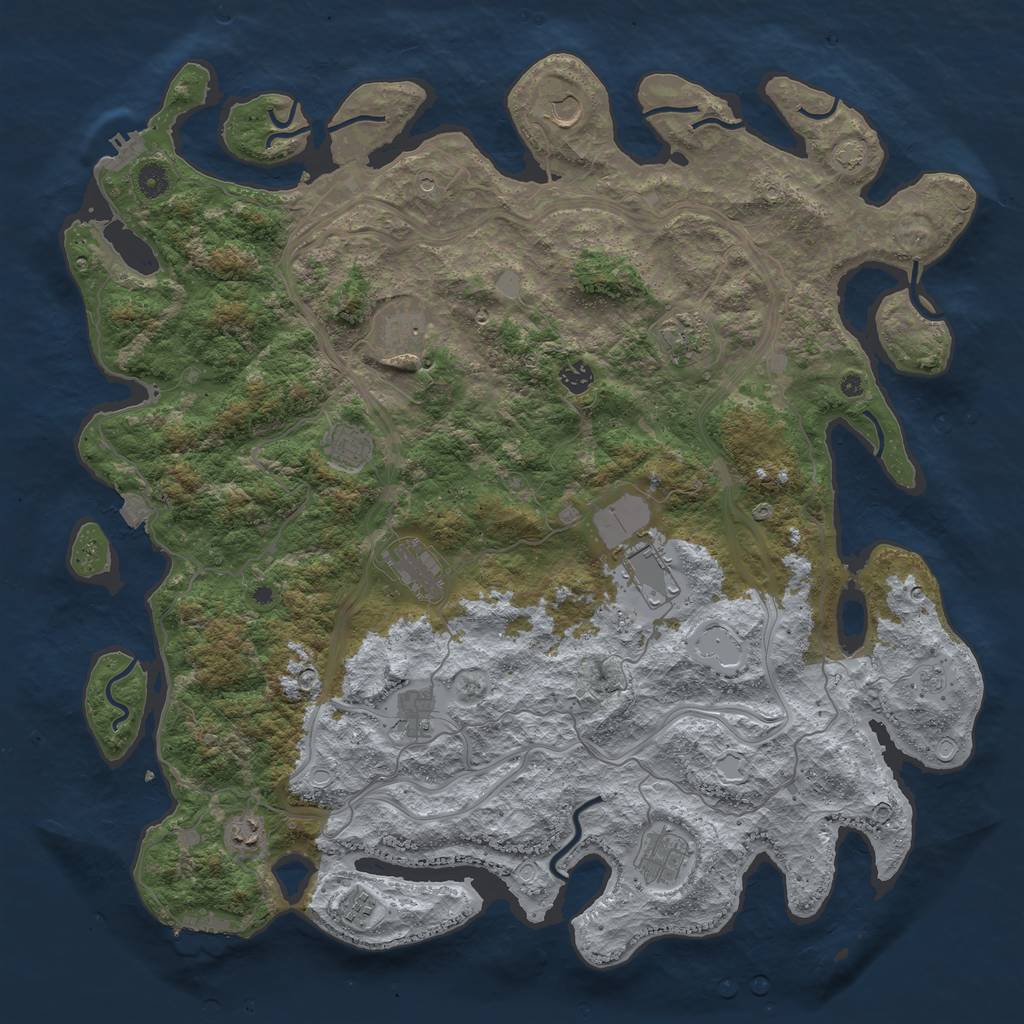 Rust Map: Procedural Map, Size: 4750, Seed: 506, 19 Monuments