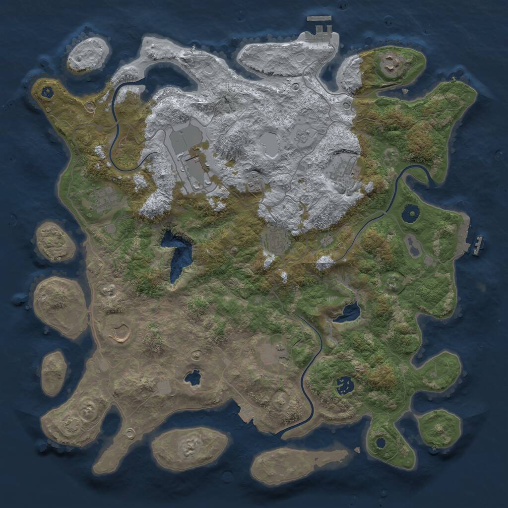 Rust Map: Procedural Map, Size: 4200, Seed: 13240, 15 Monuments