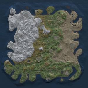 Thumbnail Rust Map: Procedural Map, Size: 4500, Seed: 21341, 19 Monuments