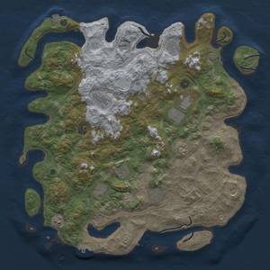 Thumbnail Rust Map: Procedural Map, Size: 4500, Seed: 416824769, 19 Monuments