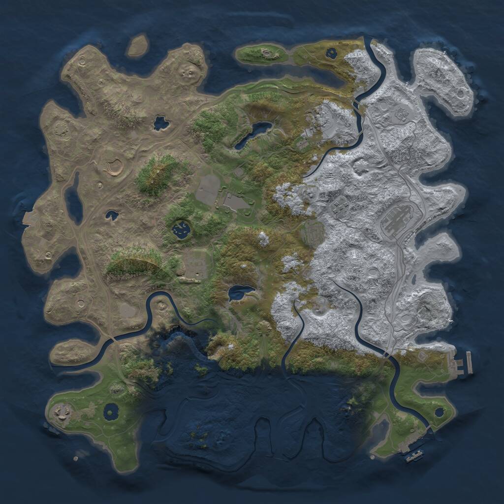 Rust Map: Procedural Map, Size: 4500, Seed: 1537514412, 15 Monuments